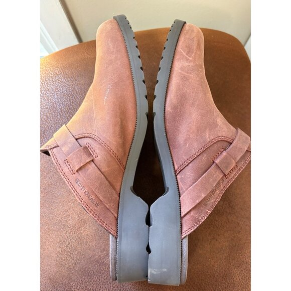 TEVA DELAVINA LEATHER BROWN WOMENS SLIP ON BUCKLE MULE CLOG SHOES SIZE 7.5 - Picture 6 of 11